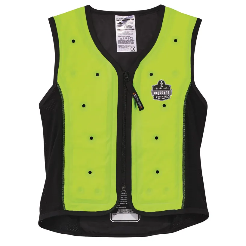 Ergodyne Premium Dry Evaporate Cooling Vest — Lime Green